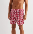Derek Rose - Tropez 8 Slim-Fit Mid-Length Printed Swim Shorts - Red