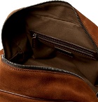 Anderson's - Leather-Trimmed Suede Duffle Bag - Brown