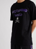 MASTERMIND WORLD - Printed Cotton-Jersey T-Shirt - Black