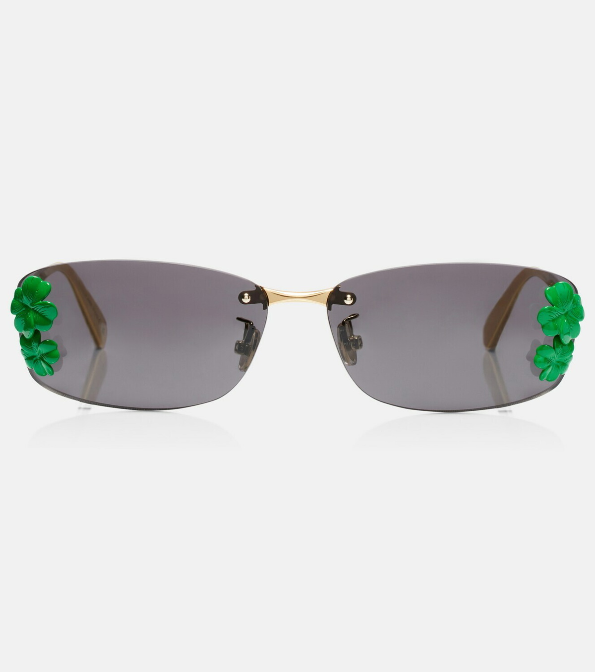 Dior Eyewear Dior Clover embellished rectangular sunglasses
