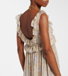 Chloé Floral ruffled silk charmeuse maxi dress