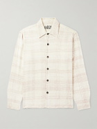 Kartik Research - Checked Kantha Silk-Gauze Overshirt - Neutrals