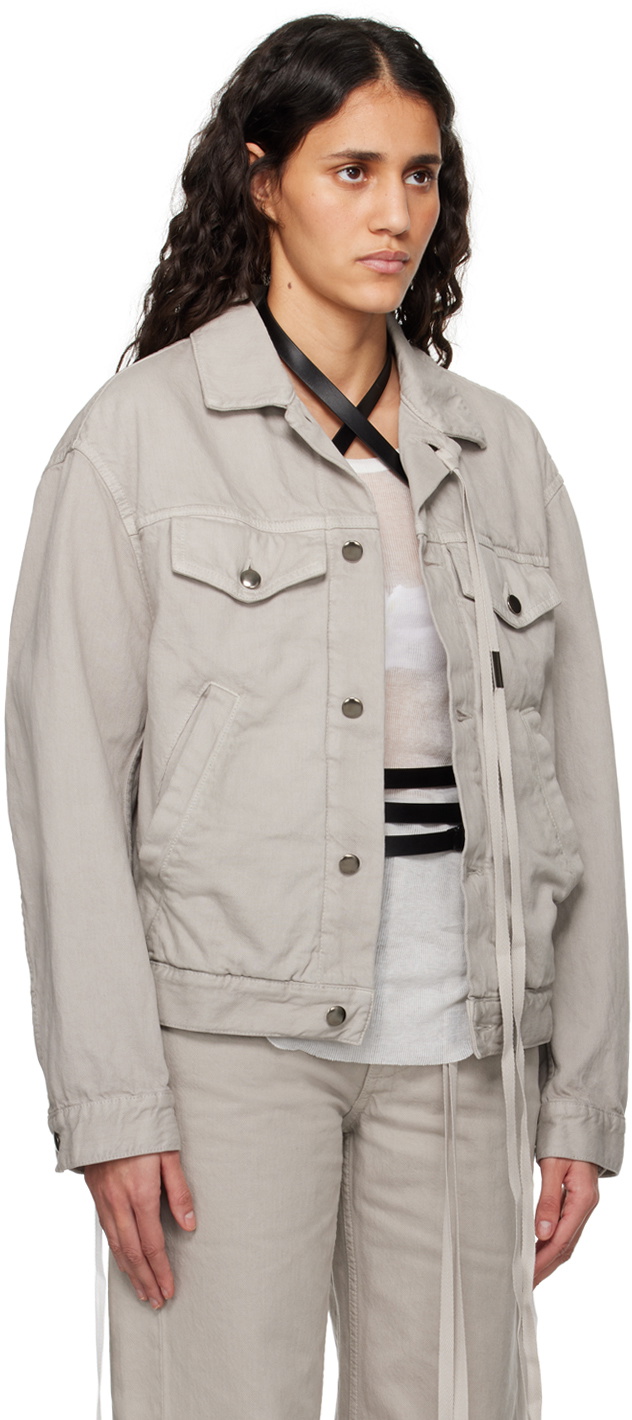Ann Demeulemeester Beige Marthe Denim Jacket