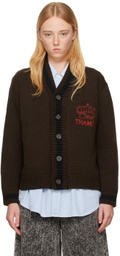 Thames MMXX. Brown Embroidered Cardigan