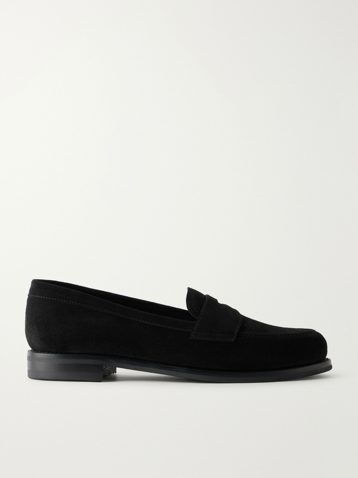 MORJAS - The Ivy Suede Penny Loafers - Black