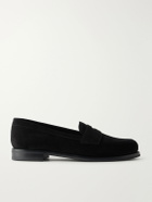 MORJAS - The Ivy Suede Penny Loafers - Black
