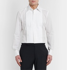 TOM FORD - White Slim-Fit Pleated Bib-Front Cotton Shirt - White