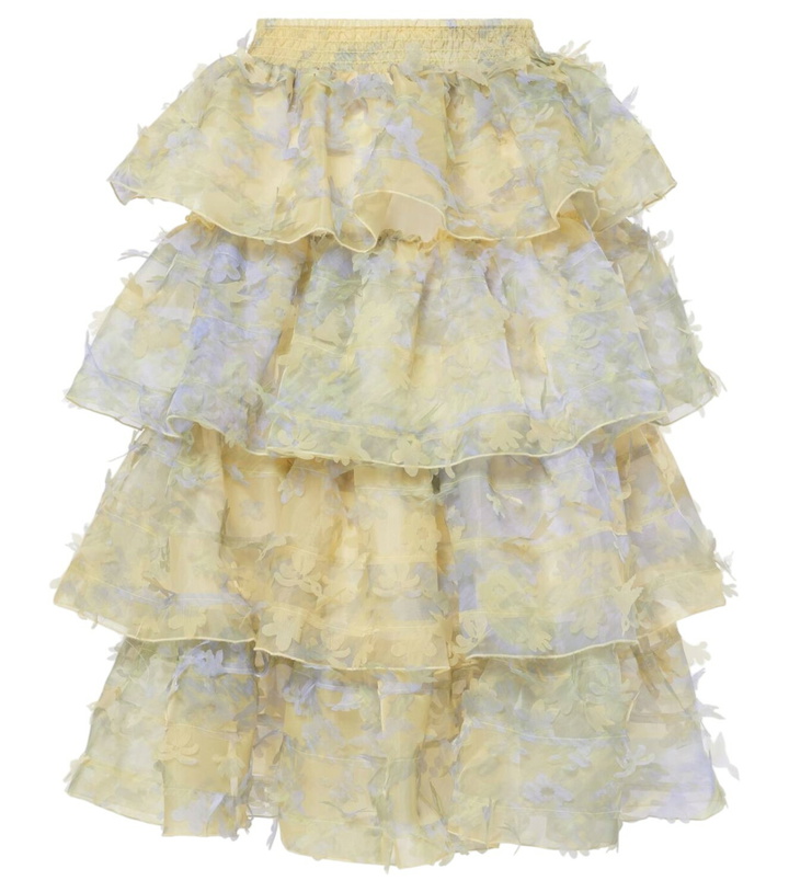 Photo: Susan Fang Ruffled appliqué midi skirt