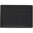 Hugo Black Logo Detail Graiend-Leather Card Holder