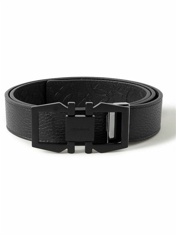 Photo: FERRAGAMO - 3cm Reversible Full-Grain Leather Belt - Black
