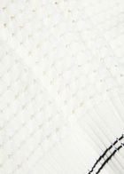 Varley Vittoria Hooded Open-knit Cotton Jumper White