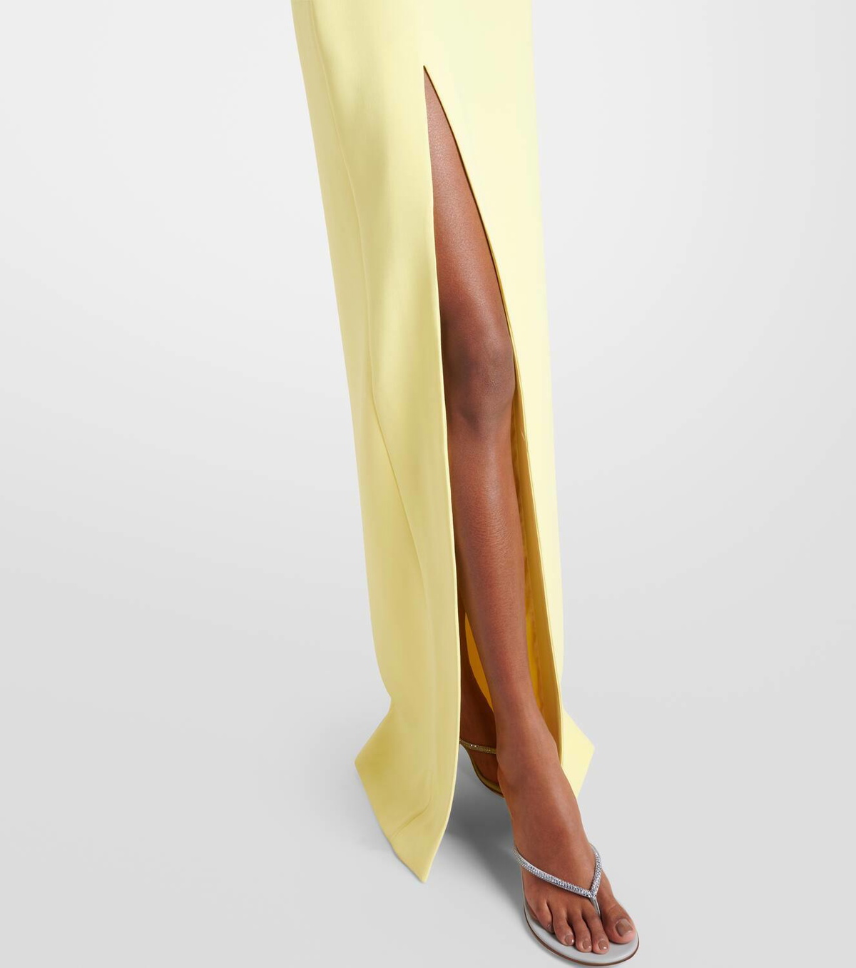 David Koma Side-slit corset gown
