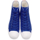 Calvin Klein 205W39NYC Blue Canvas Canter High-Top Sneakers