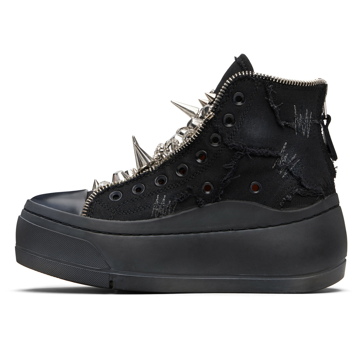 R13 Black Lace Free Kurt High Top Sneakers