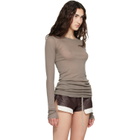 Rick Owens Gray Tower Rib LS T-shirt