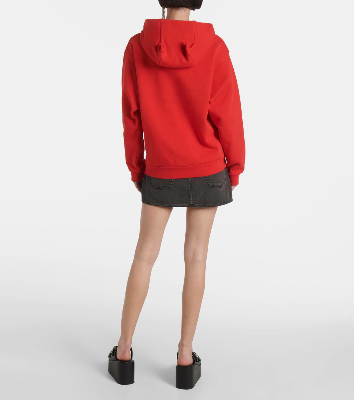 Coperni Horn cotton-blend jersey hoodie Coperni