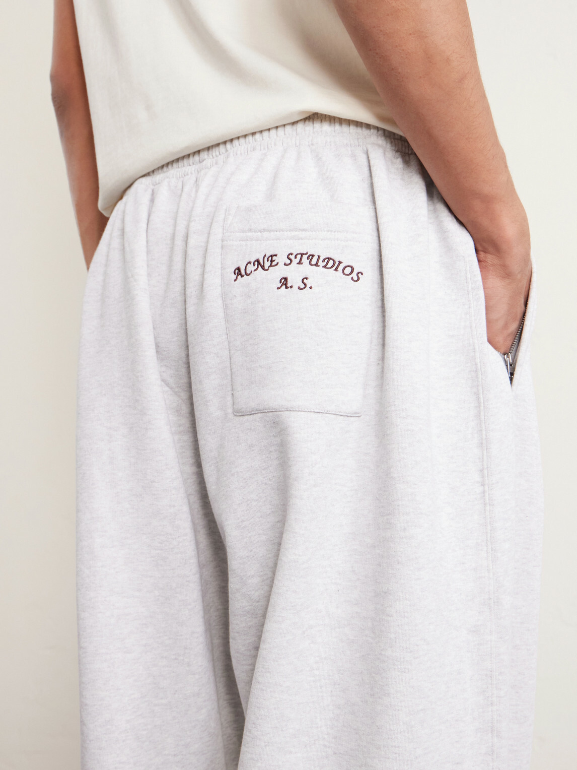 Acne Studios - Prowser Oversized Wide-Leg Cotton-Blend Jersey Sweatpants - Gray