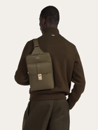 Ferragamo Mens Hug buckle sling bag in Green