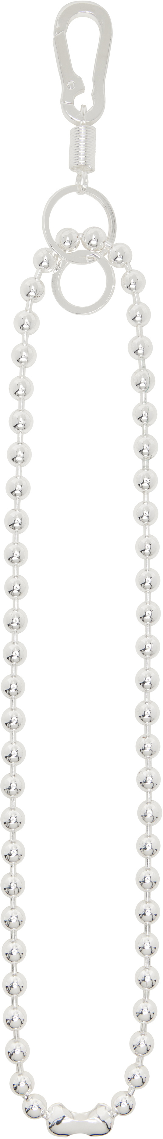 Martine Ali Silver Ballchain Lanyard Keychain