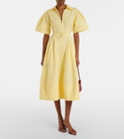 Simkhai Belted cotton-blend shirt dress