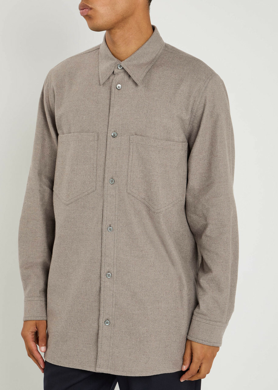 Emporio Armani Flannel Overshirt Grey