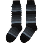 Issey Miyake Men Black Short Stepborder Socks