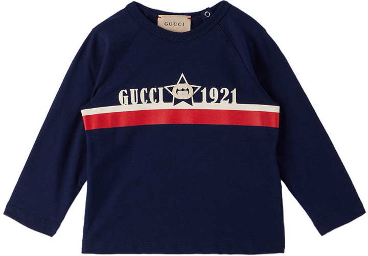 Photo: Gucci Baby Navy Logo T-Shirt