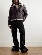 Givenchy - Shearling-Lined Leather Jacket - Brown