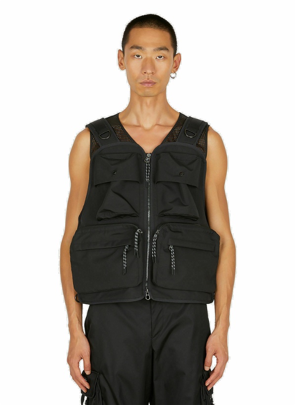 Photo: Multi Pocket Sleeveless Jacket in Black
