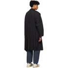 Homme Plisse Issey Miyake Black Pleated Coat