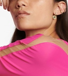 Robinson Pelham Orb Medium 14kt gold single ear cuff with sapphires and tsavorites