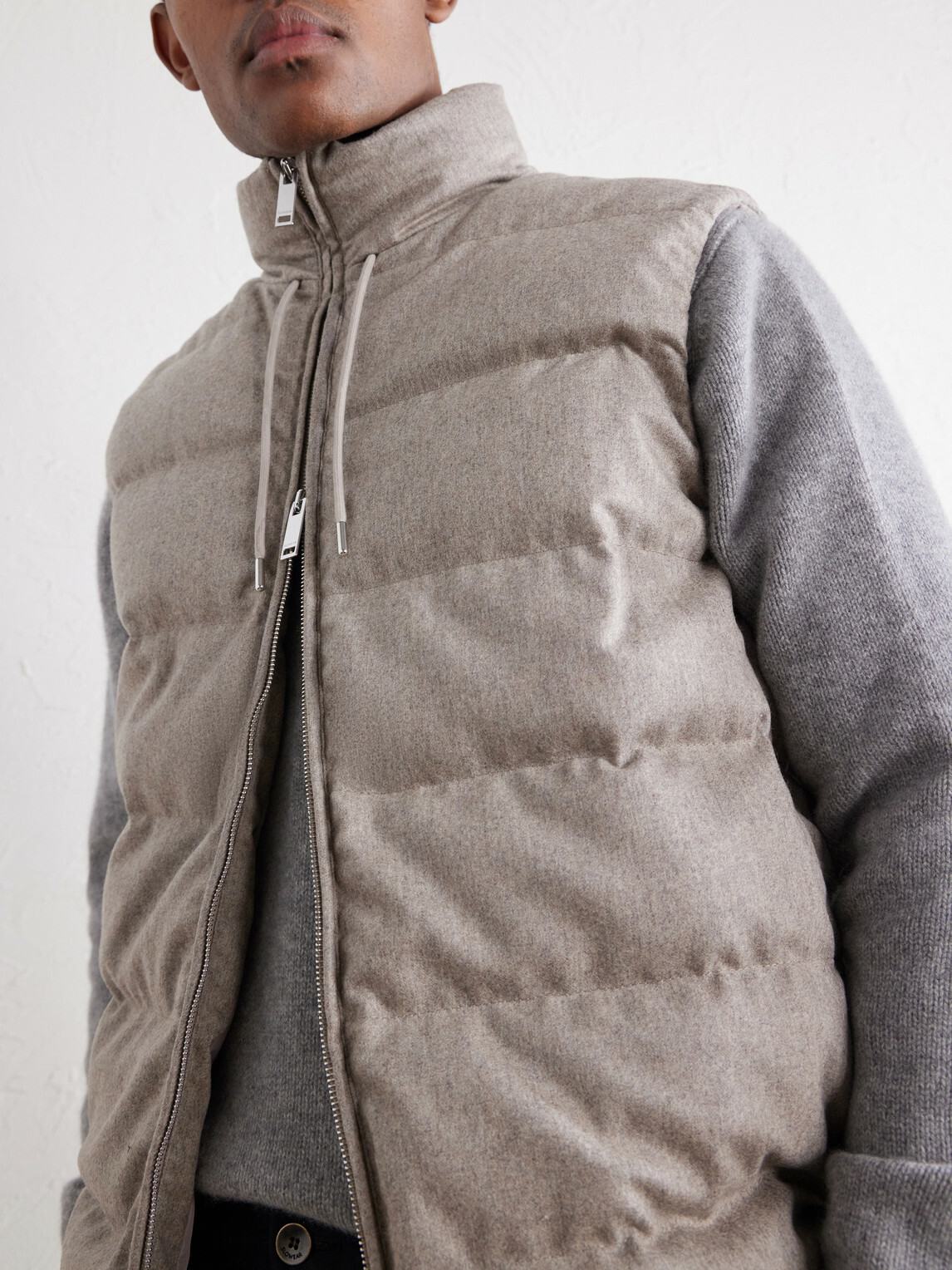 Slowear - Montedoro Quilted Wool-Blend Down Gilet - Neutrals