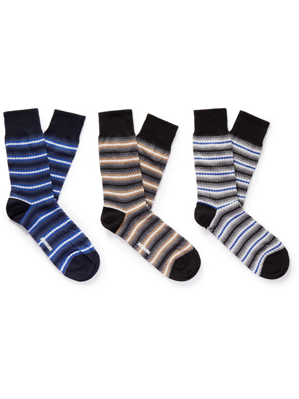 Photo: Missoni - Three-Pack Striped Cotton-Blend Socks - Multi