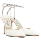 Jimmy Choo Off-White Saeda 100 Heels
