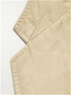 Tod's - Garment-Dyed Cotton and Linen-Blend Twill Blazer - Neutrals
