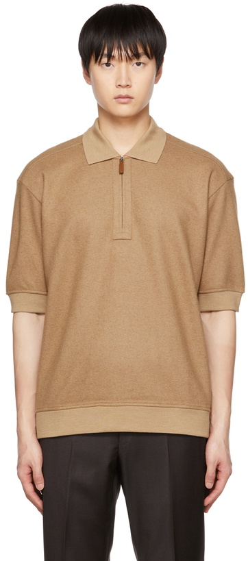 Photo: ZEGNA Tan Camel Polo