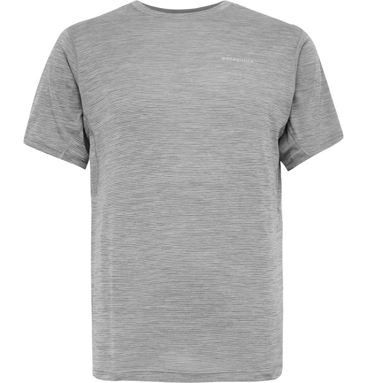 Photo: Patagonia - Airchaser Slim-Fit Space-Dyed Capilene Cool Lightweight and Mesh Base Layer - Gray