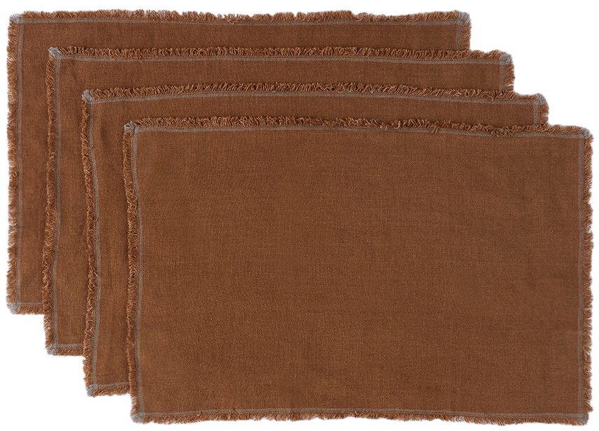 departo Brown Linen Placemat Set