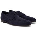 John Lobb - Thorne Suede Penny Loafers - Navy