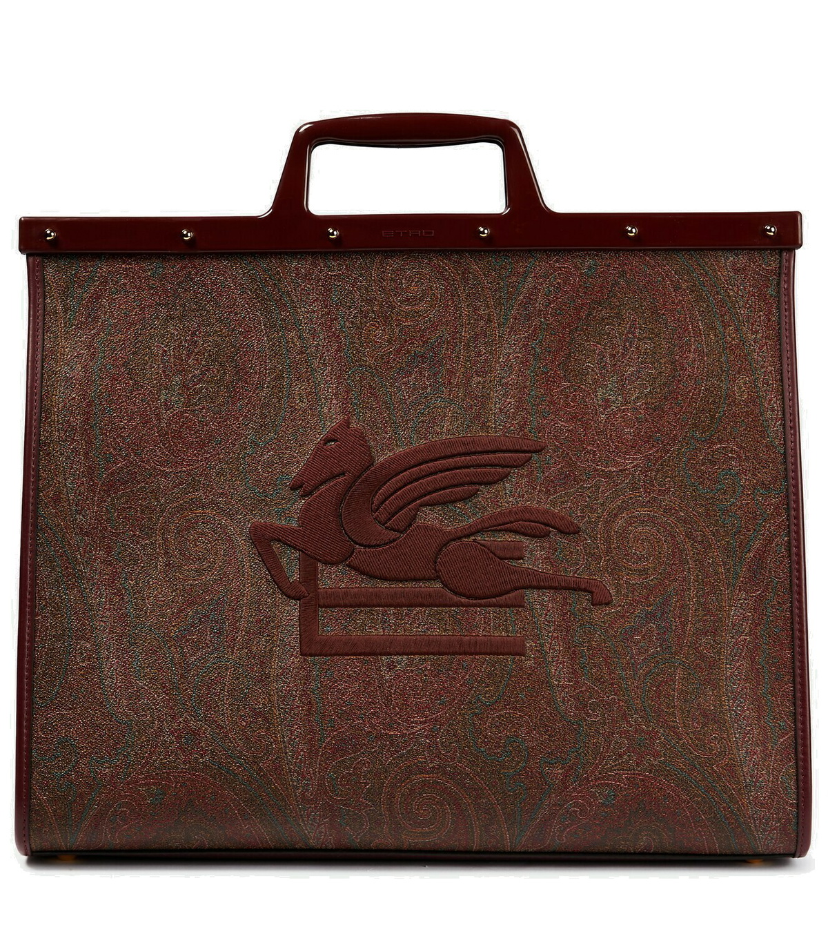 トートバッグ ETRO Embroidered Canvas Medium Soft Trotter Shopping Bag Etro Embroidered Canvas Medium Soft Trotter Shopping Bag