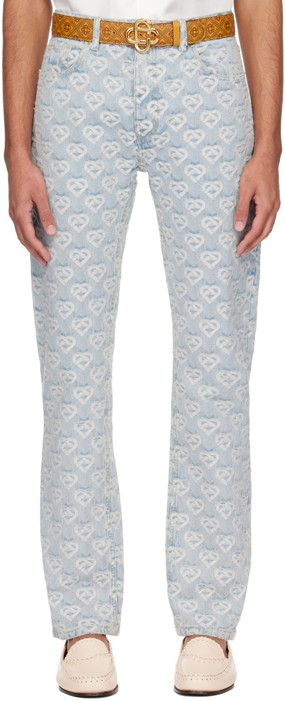 Casablanca Blue Monogram Jeans Casablanca