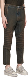 Balmain Blue Ribbed Jeans