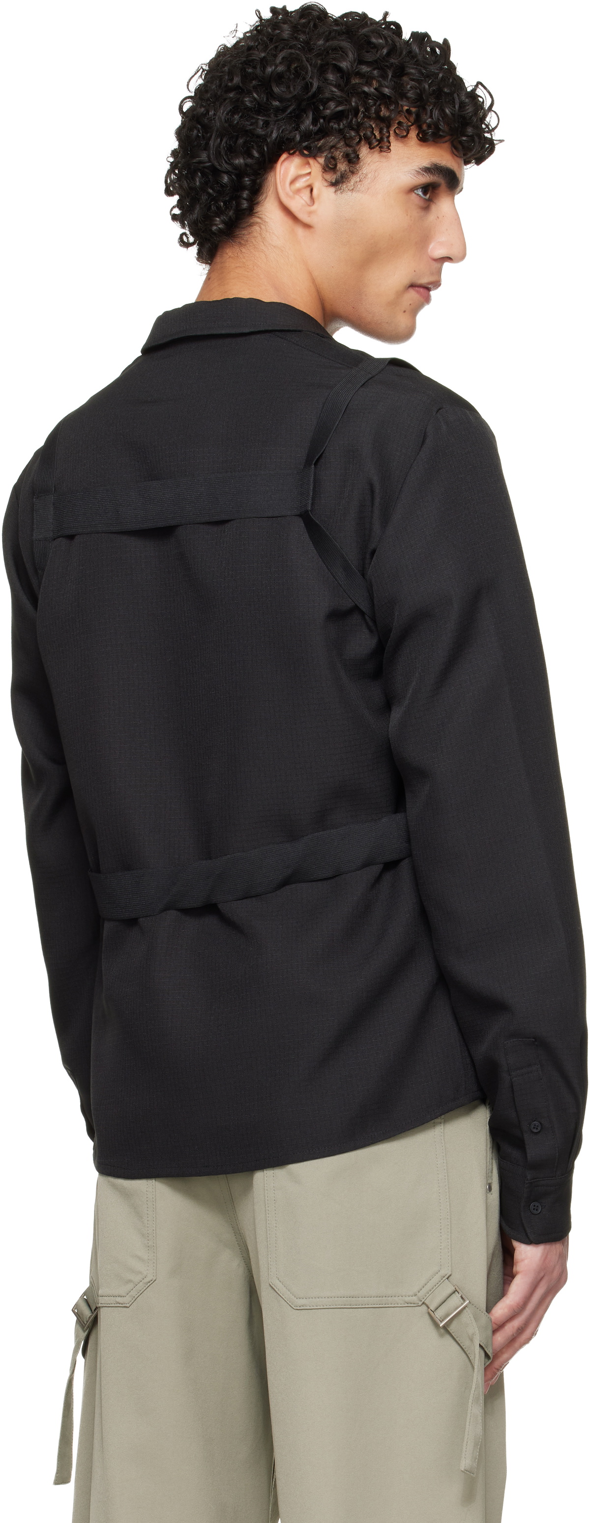 HELIOT EMIL Black Sinew Shirt