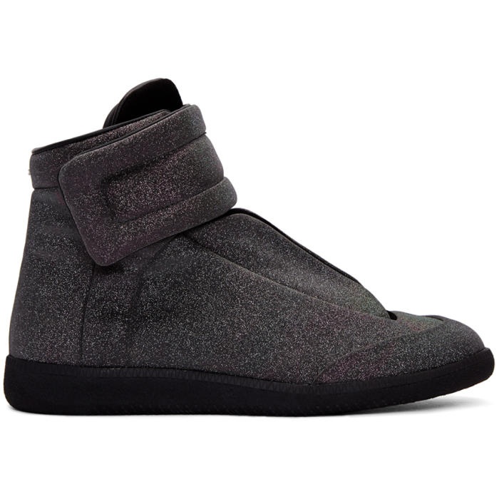 Photo: Maison Margiela Grey and Black Future High-Top Sneakers