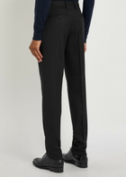 Lardini Tapered-leg Stretch-wool Trousers Black