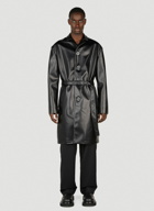 Acne Studios - Faux Leather Trench Coat in Black