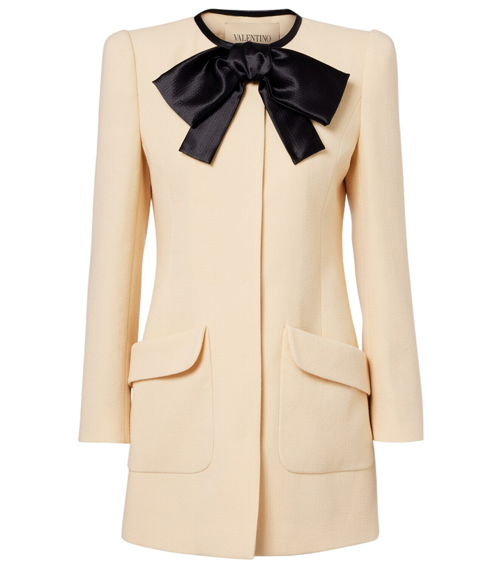 Photo: Valentino Tie-neck virgin wool coat