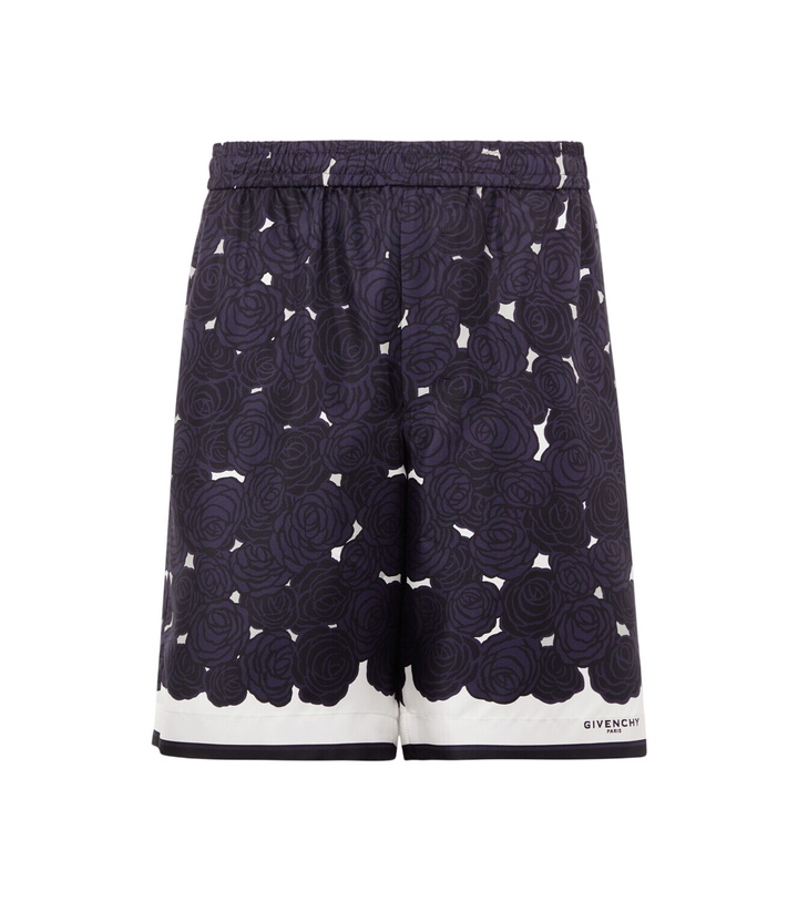 Photo: Givenchy Floral silk twill shorts