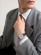 NOMOS Glashütte - Metro 38 Date Hand-Wound 38.5mm Stainless Steel and Leather Watch, Ref.No. 1102