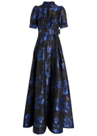 Rebecca Vallance Alexandra Floral-jacquard Woven Maxi Dress Navy